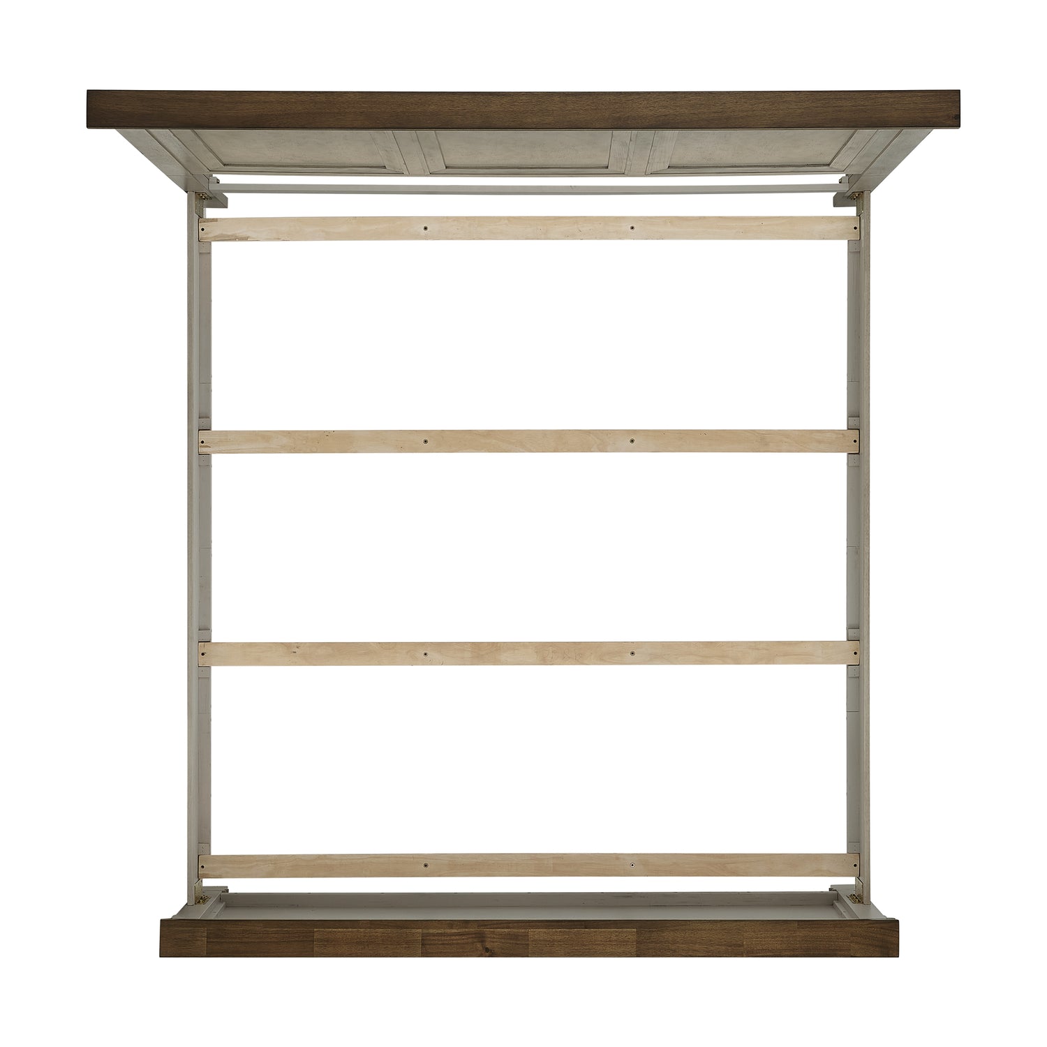 Farmington King Panel Bed in Medium Brown and Washed Stone - Tampa Furniture Outlet