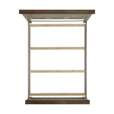 Farmington Queen Panel Bed in Medium Brown and Washed Stone - Tampa Furniture Outlet