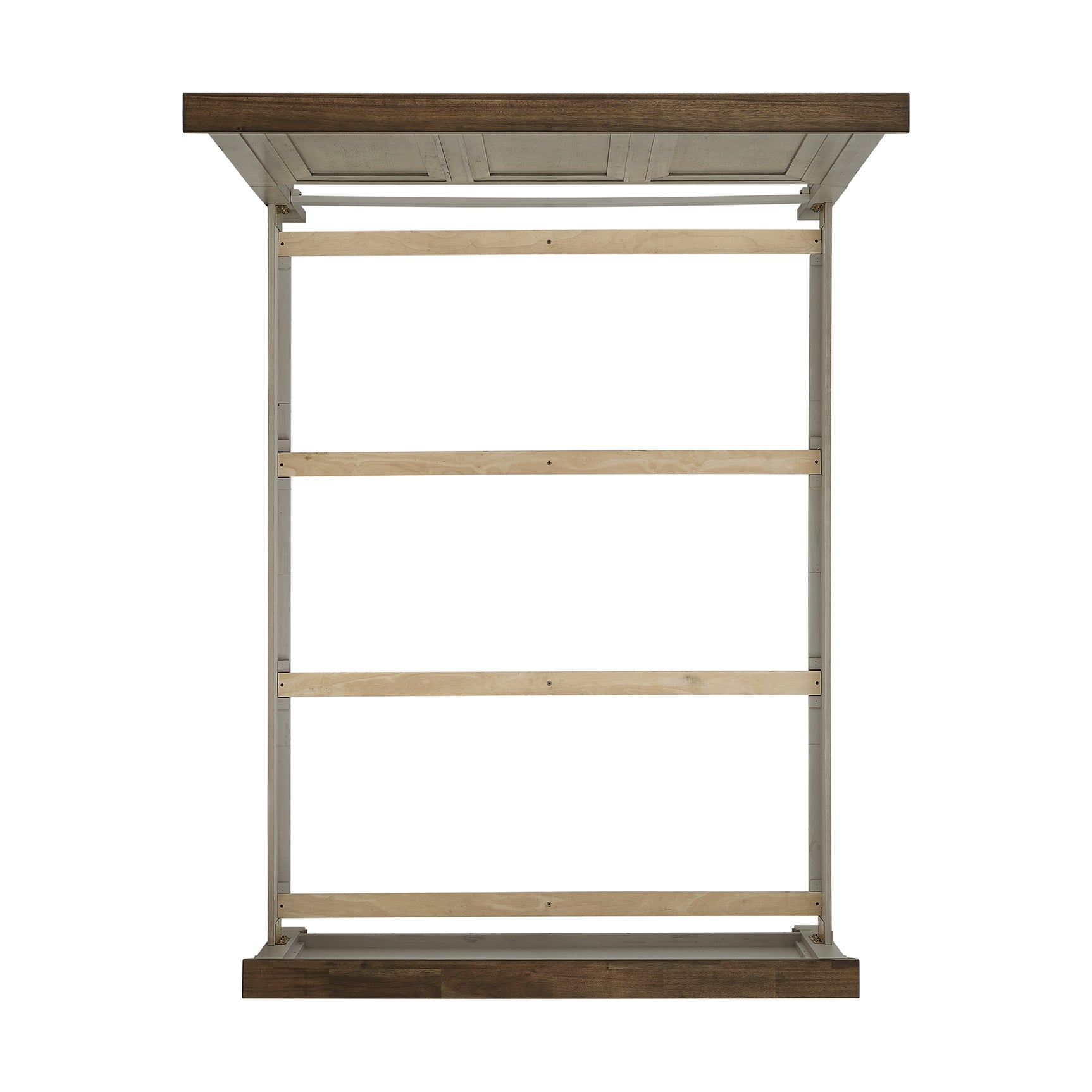 Farmington Queen Panel Bed in Medium Brown and Washed Stone - Tampa Furniture Outlet