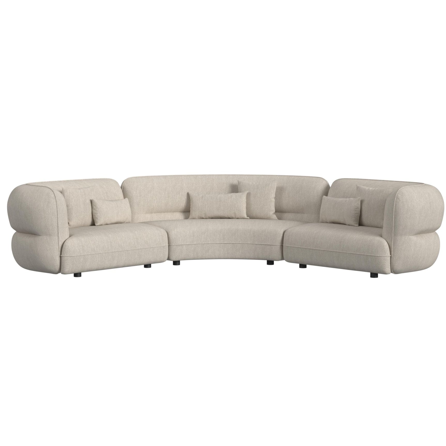 Four Seasons RHF Loveseat in Woolen Camel with 2 Pillows - Tampa Furniture Outlet
