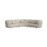 Four Seasons Sectional Set in Woolen Camel with 6 Pillows