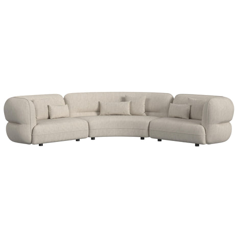 Four Seasons Wedge in Woolen Camel with 2 Pillows - Tampa Furniture Outlet