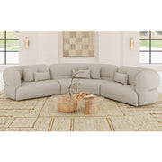 Four Seasons RHF Loveseat in Woolen Camel with 2 Pillows – SKU U-15310-11110-250 | Elements
