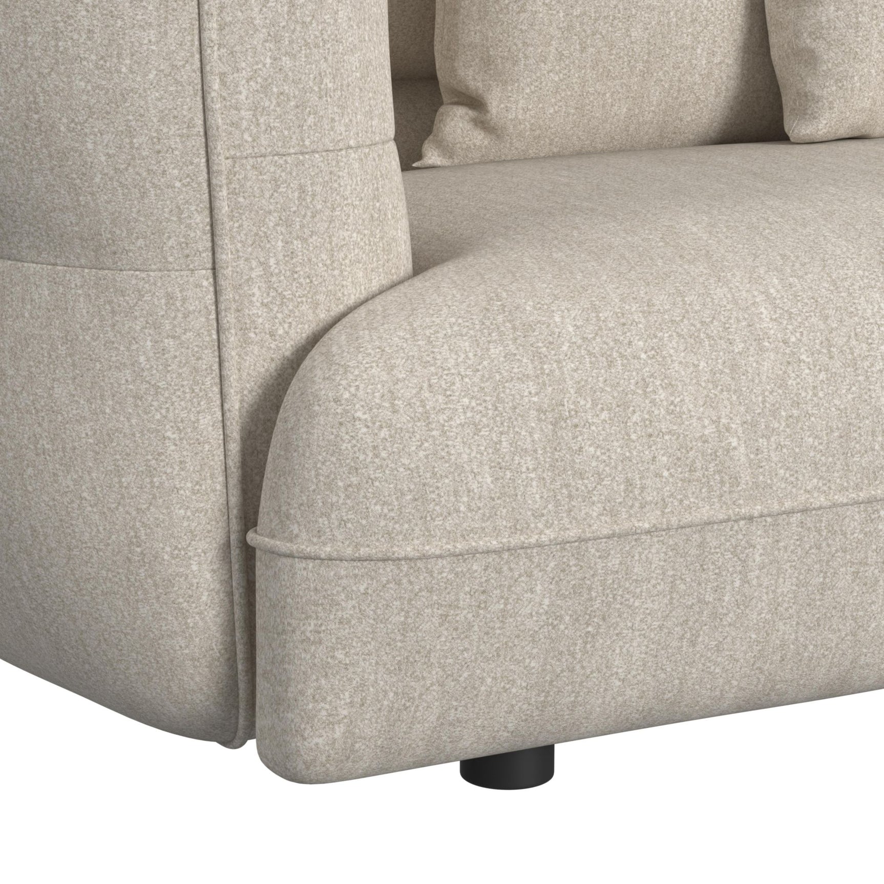 Four Seasons Sectional Set in Woolen Camel with 6 Pillows - Tampa Furniture Outlet