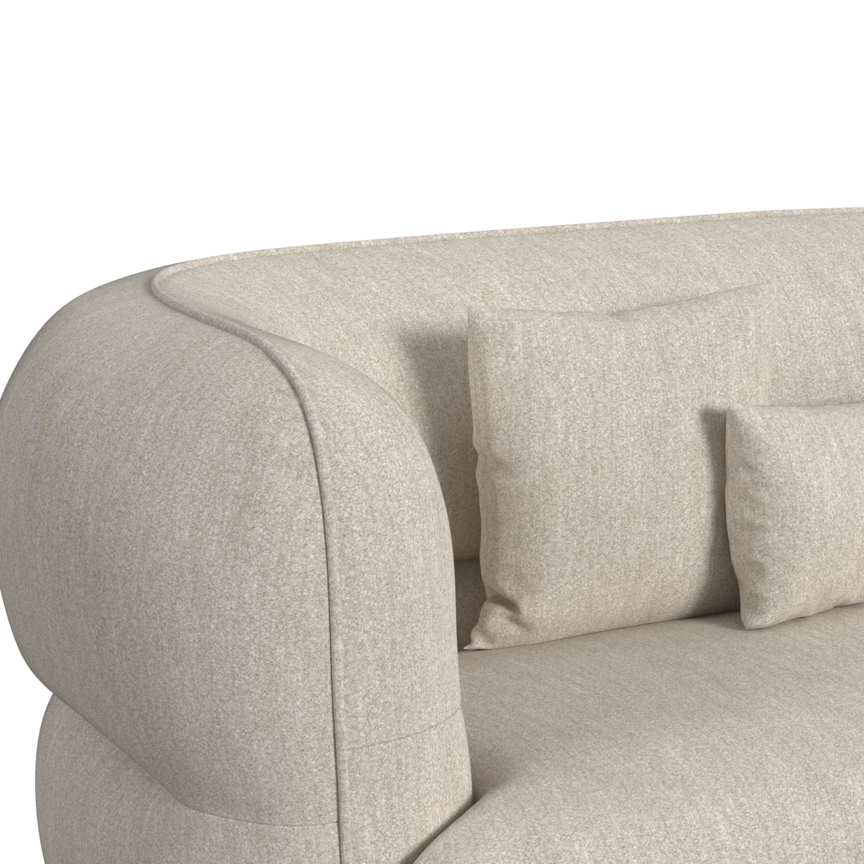 Four Seasons Sectional Set in Woolen Camel with 6 Pillows - Tampa Furniture Outlet