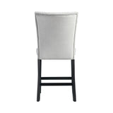Francesca Counter Dining Gray Counter Velvet Side Chair (2 Per Pack)