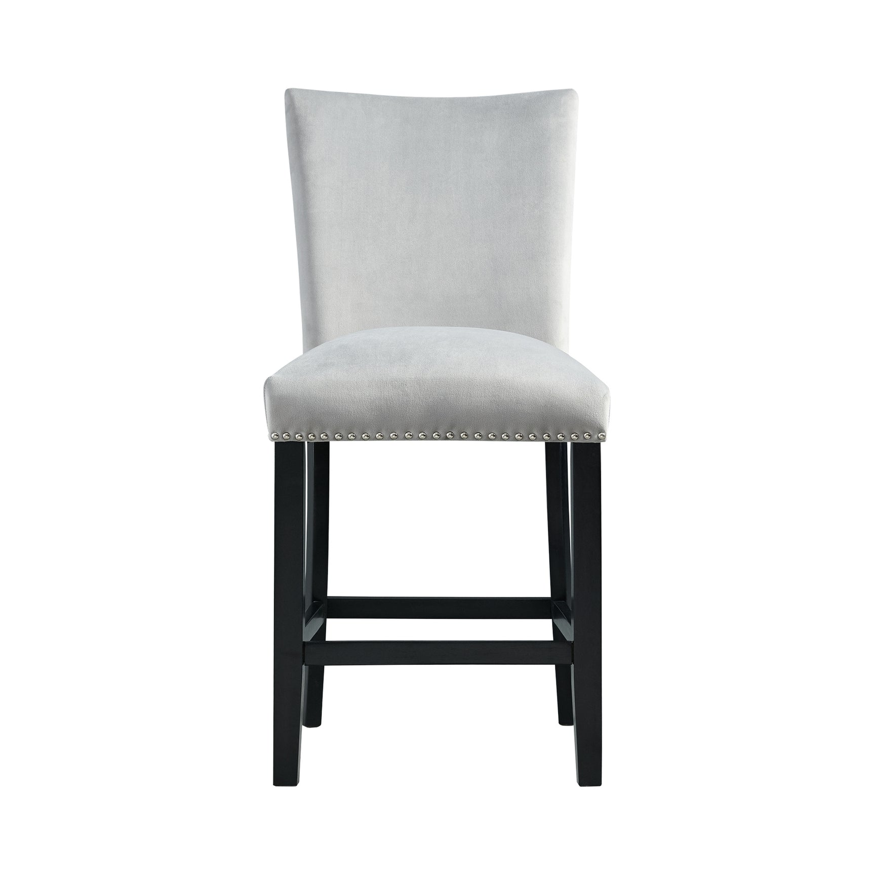 Francesca Counter Dining Gray Counter Velvet Side Chair (2 Per Pack)