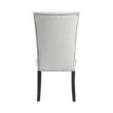 Francesca Rectangular Dining Grey Velvet Side Chair W/ Nailhead Trim (2 Per Pack)