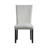 Francesca Rectangular Dining Grey Velvet Side Chair W/ Nailhead Trim (2 Per Pack)