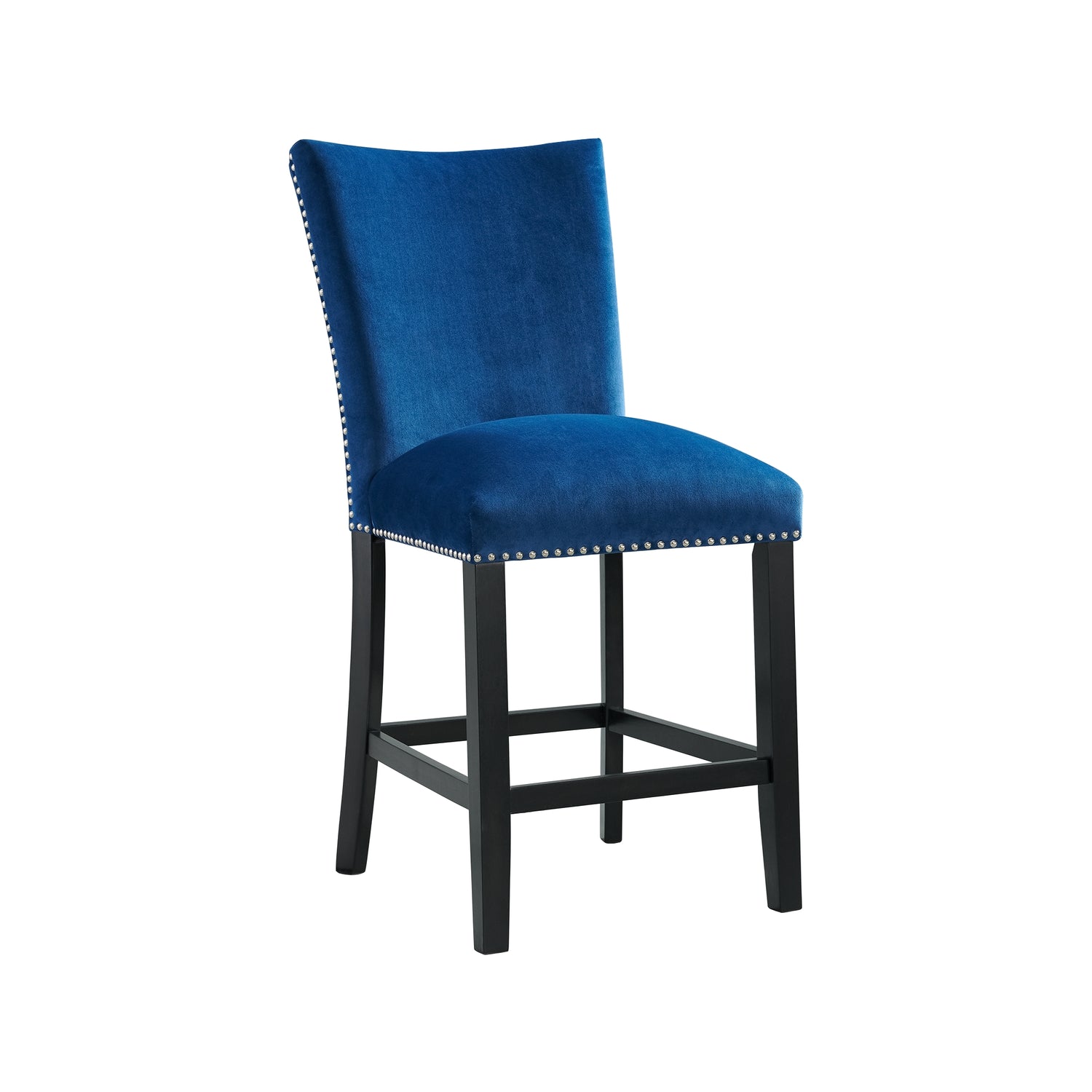 Francesca Counter Dining Blue Counter Velvet Side Chair (2 Per Pack) - Tampa Furniture Outlet