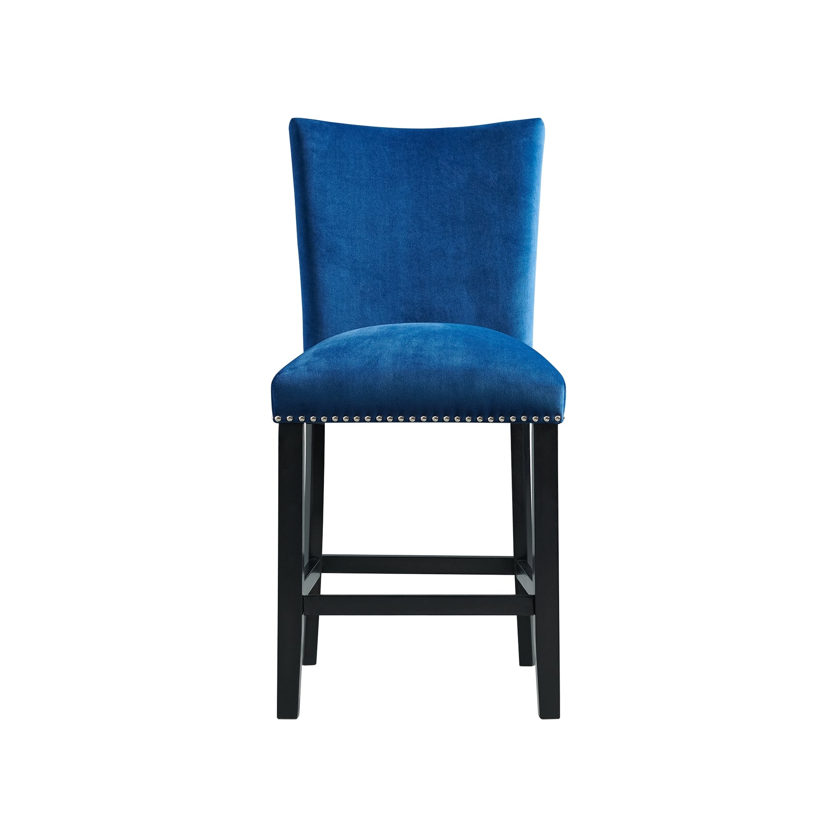 Francesca Counter Dining Blue Counter Velvet Side Chair (2 Per Pack) - Tampa Furniture Outlet