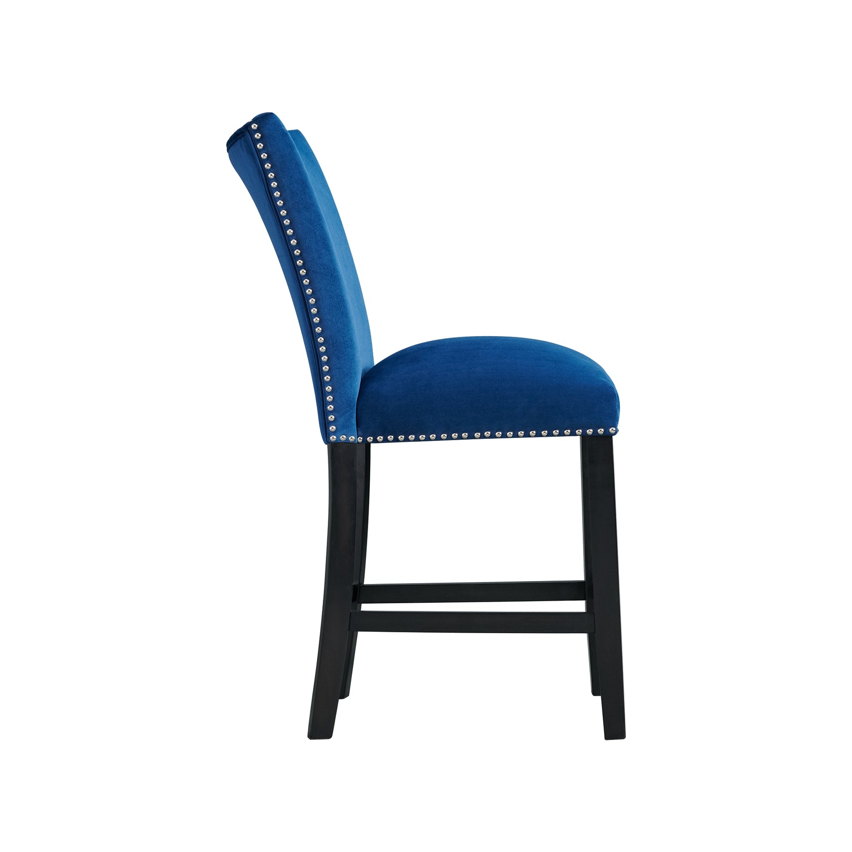 Francesca Counter Dining Blue Counter Velvet Side Chair (2 Per Pack) - Tampa Furniture Outlet