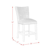 Francesca Counter Dining Gray Counter Velvet Side Chair (2 Per Pack) - Tampa Furniture Outlet