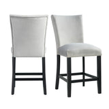 Francesca Counter Dining Gray Counter Velvet Side Chair (2 Per Pack) - Tampa Furniture Outlet