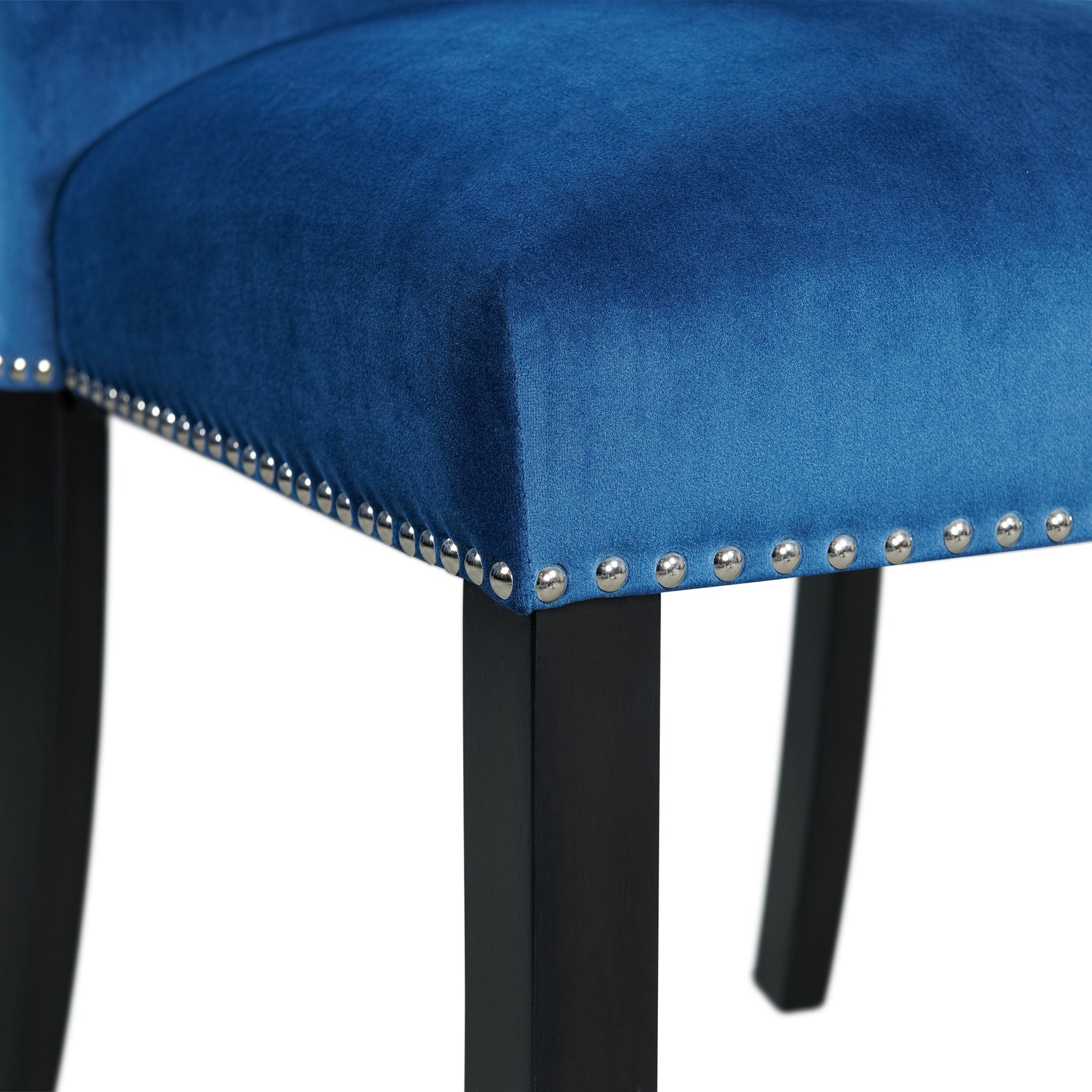 Francesca Counter Dining Blue Counter Velvet Side Chair (2 Per Pack) - Tampa Furniture Outlet