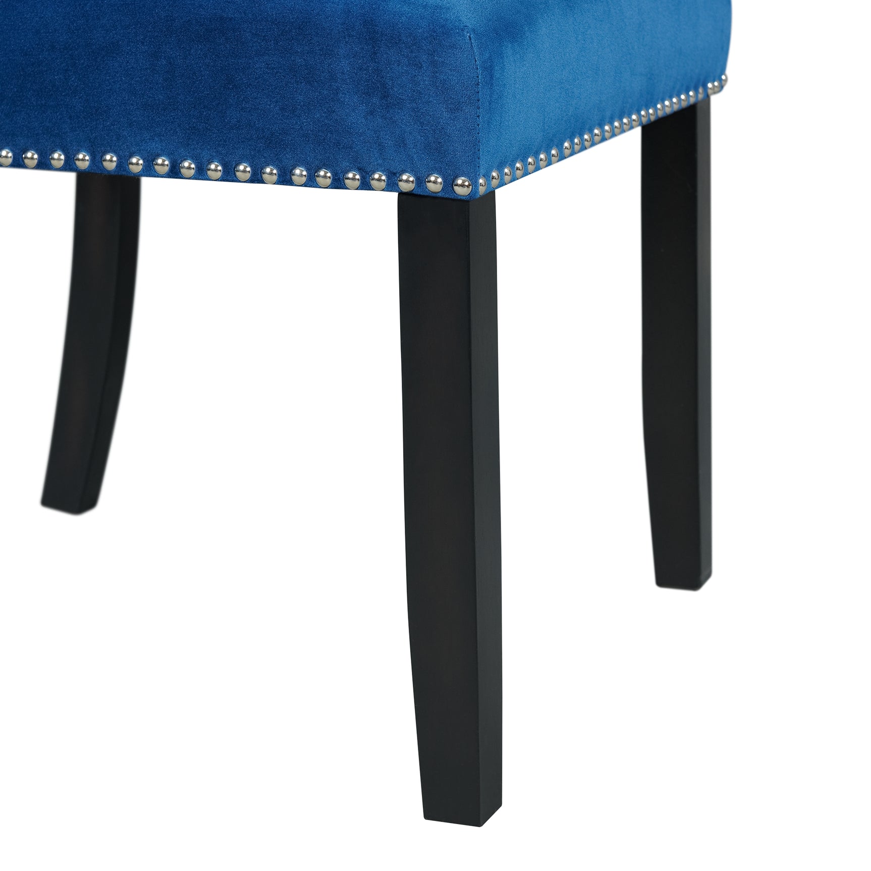 Francesca Rectangular Dining Blue Velvet Side Chair (2 Per Pack) - Tampa Furniture Outlet