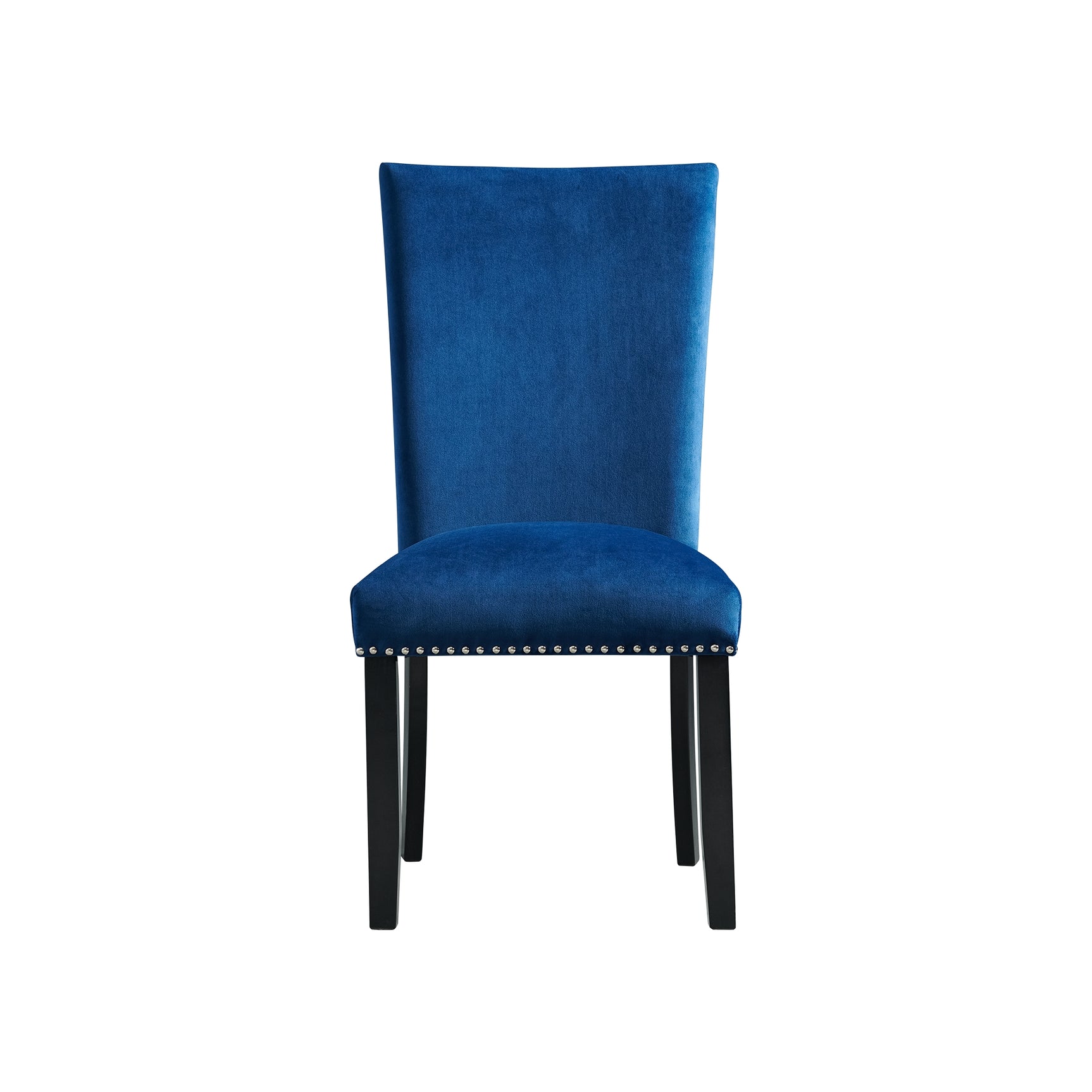 Francesca Rectangular Dining Blue Velvet Side Chair (2 Per Pack) - Tampa Furniture Outlet