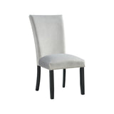 Francesca Rectangular Dining Grey Velvet Side Chair W/ Nailhead Trim (2 Per Pack) - Tampa Furniture Outlet