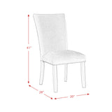 Francesca Rectangular Dining Grey Velvet Side Chair W/ Nailhead Trim (2 Per Pack) - Tampa Furniture Outlet