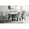 Francesca Rectangular Dining Grey Velvet Side Chair W/ Nailhead Trim (2 Per Pack) – SKU CFC300VSC | Elements