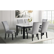 Francesca Rectangular Dining Grey Velvet Side Chair W/ Nailhead Trim (2 Per Pack) – SKU CFC300VSC | Elements