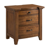 Gage 3-Drawer Nightstand with USB and Power in Chestnut - Tampa Furniture Outlet
