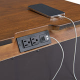 Gage 3-Drawer Nightstand with USB and Power in Chestnut - Tampa Furniture Outlet