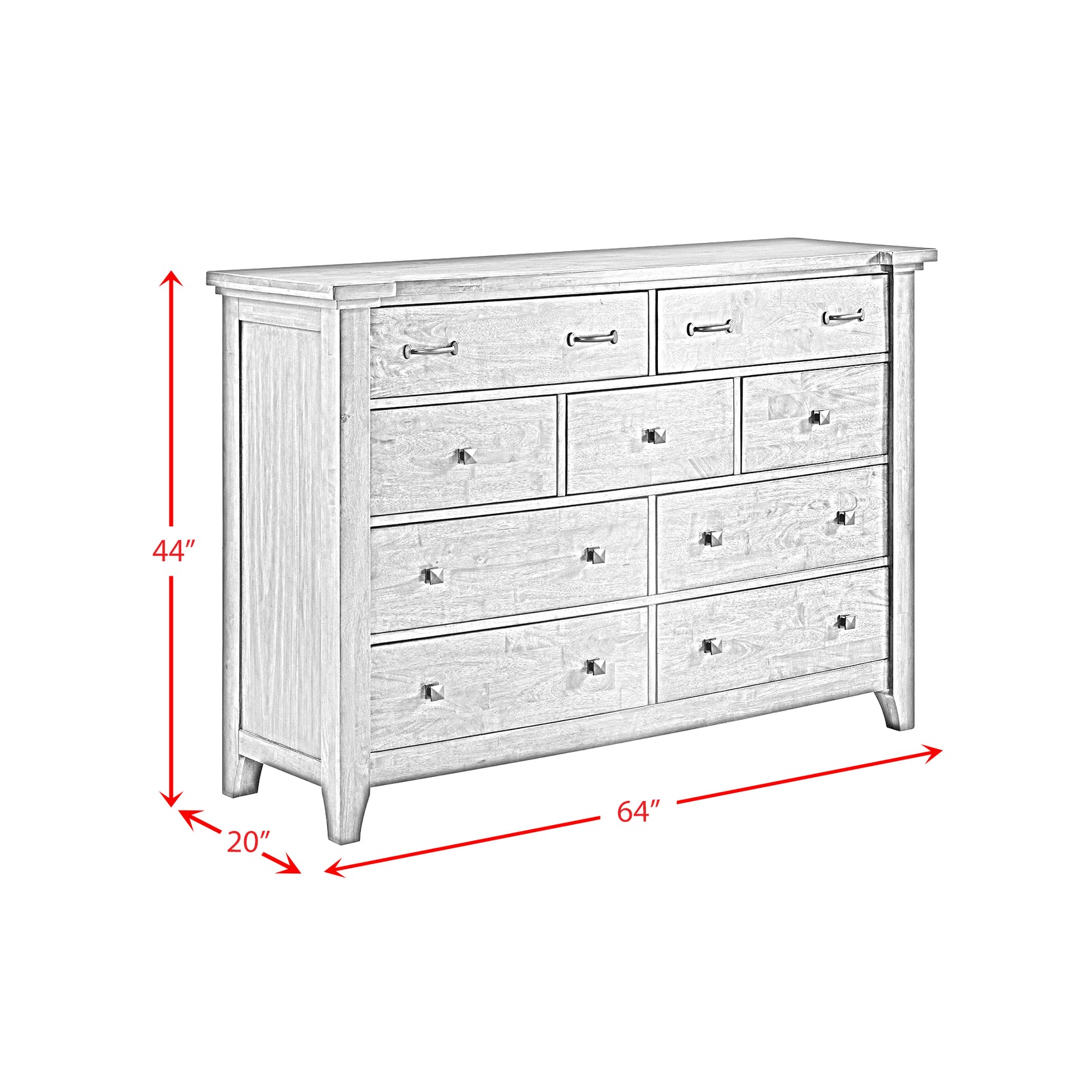 Gage 9-Drawer Dresser in Chestnut - Tampa Furniture Outlet