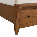 Gage Queen Sleigh Storage Bed in Chestnut