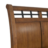 Gage Queen Sleigh Storage Bed in Chestnut