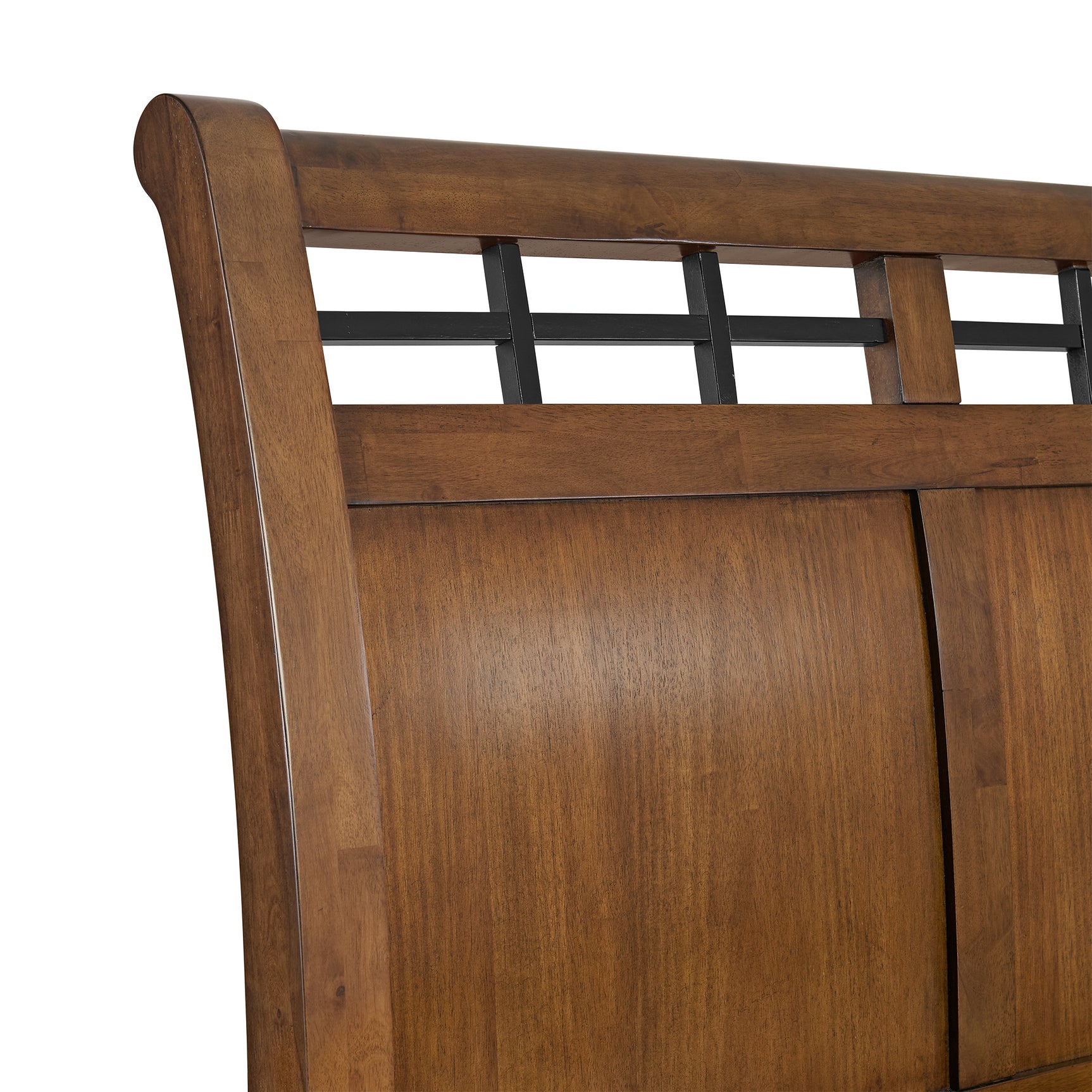 Gage Queen Sleigh Storage Bed in Chestnut