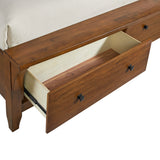 Gage Queen Sleigh Storage Bed in Chestnut