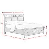 Gage King Sleigh Storage Bed in Chestnut - Tampa Furniture Outlet