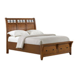 Gage Queen Sleigh Storage Bed in Chestnut - Tampa Furniture Outlet