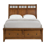 Gage Queen Sleigh Storage Bed in Chestnut - Tampa Furniture Outlet