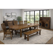 Gage Rectangular Dining Table with 2x14"Leaf in Chestnut – SKU D-15580-5-RDT | Elements