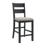 Garcia 5PC Counter Set with Table and 4 Chairs in Black - Tampa Furniture Outlet