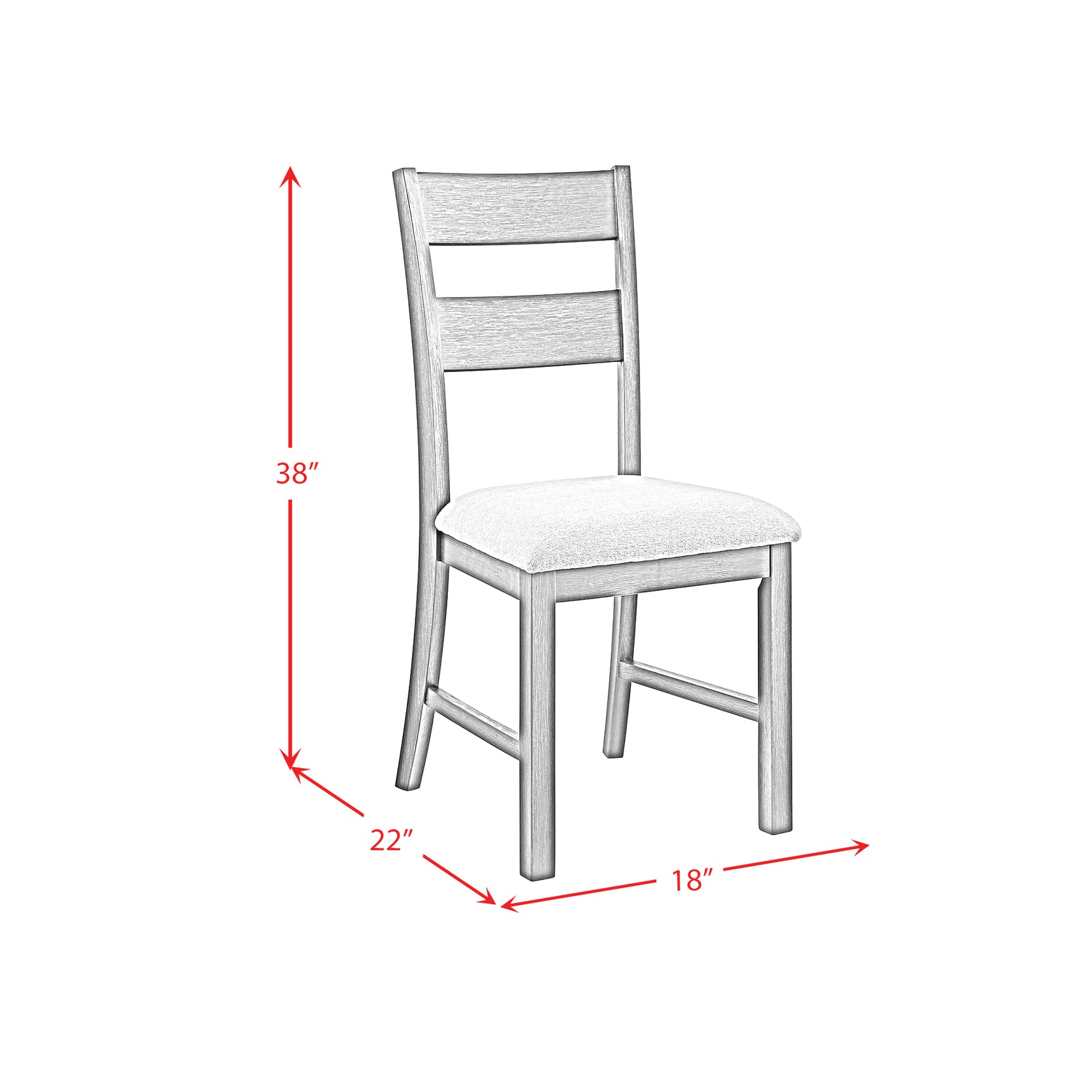 Garcia 6PC Dining Set with Table, 4 Chairs, and Bench in Black - Tampa Furniture Outlet