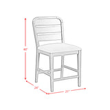 Glinda Counter Chair with Light Grey Fabric in Brown (2 Per Carton) - Tampa Furniture Outlet