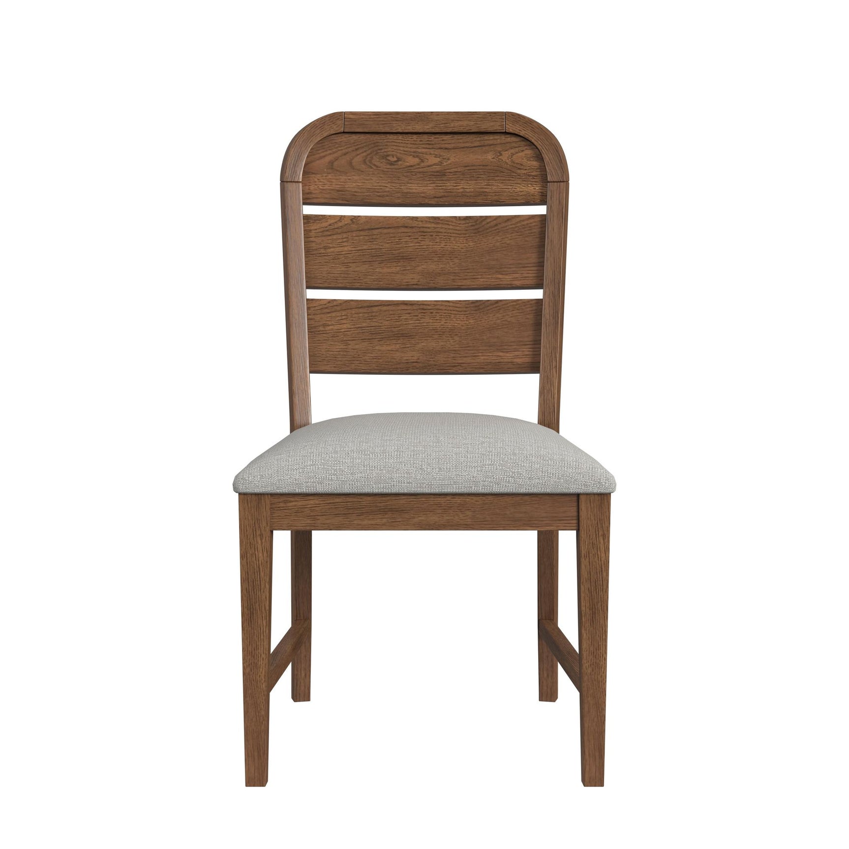 Glinda Dining Side Chair with Light Grey Fabric in Brown (2 Per Carton) - Tampa Furniture Outlet