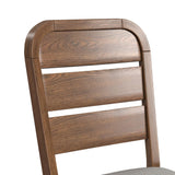 Glinda Dining Side Chair with Light Grey Fabric in Brown (2 Per Carton) - Tampa Furniture Outlet
