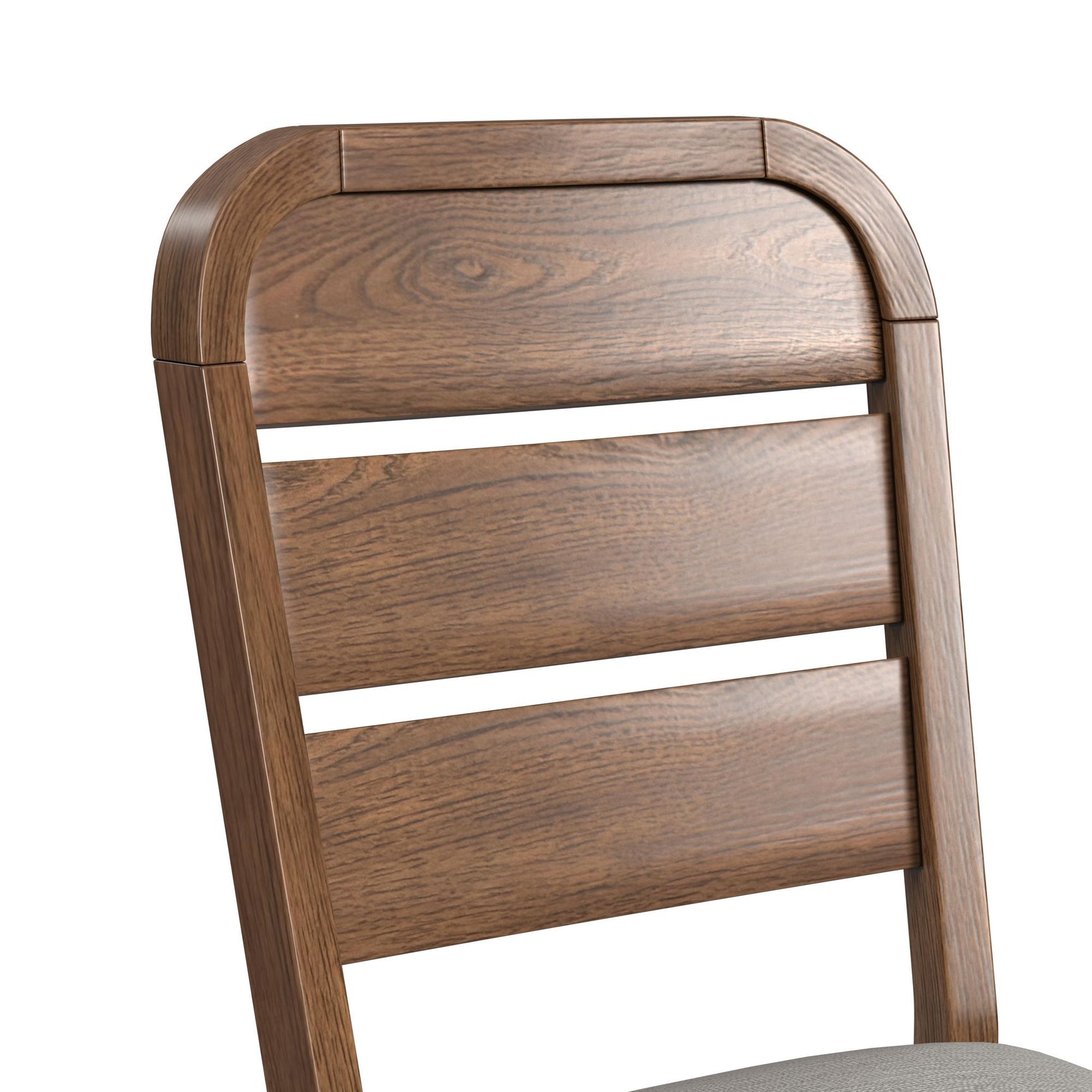 Glinda Dining Side Chair with Light Grey Fabric in Brown (2 Per Carton) - Tampa Furniture Outlet