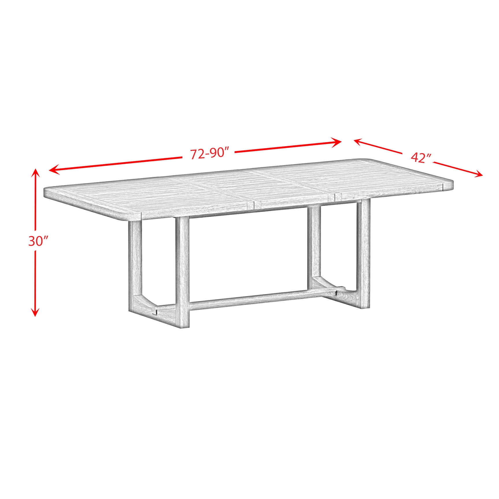 Glinda Dining Table with 18" Leaf in Brown - Tampa Furniture Outlet
