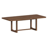 Glinda Dining Table with 18" Leaf in Brown - Tampa Furniture Outlet