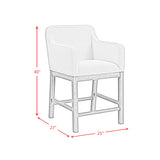 Glinda UPH Counter Chair with Light Grey Fabric in Brown (2 Per Carton) - Tampa Furniture Outlet
