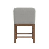 Glinda UPH Counter Chair with Light Grey Fabric in Brown (2 Per Carton) - Tampa Furniture Outlet