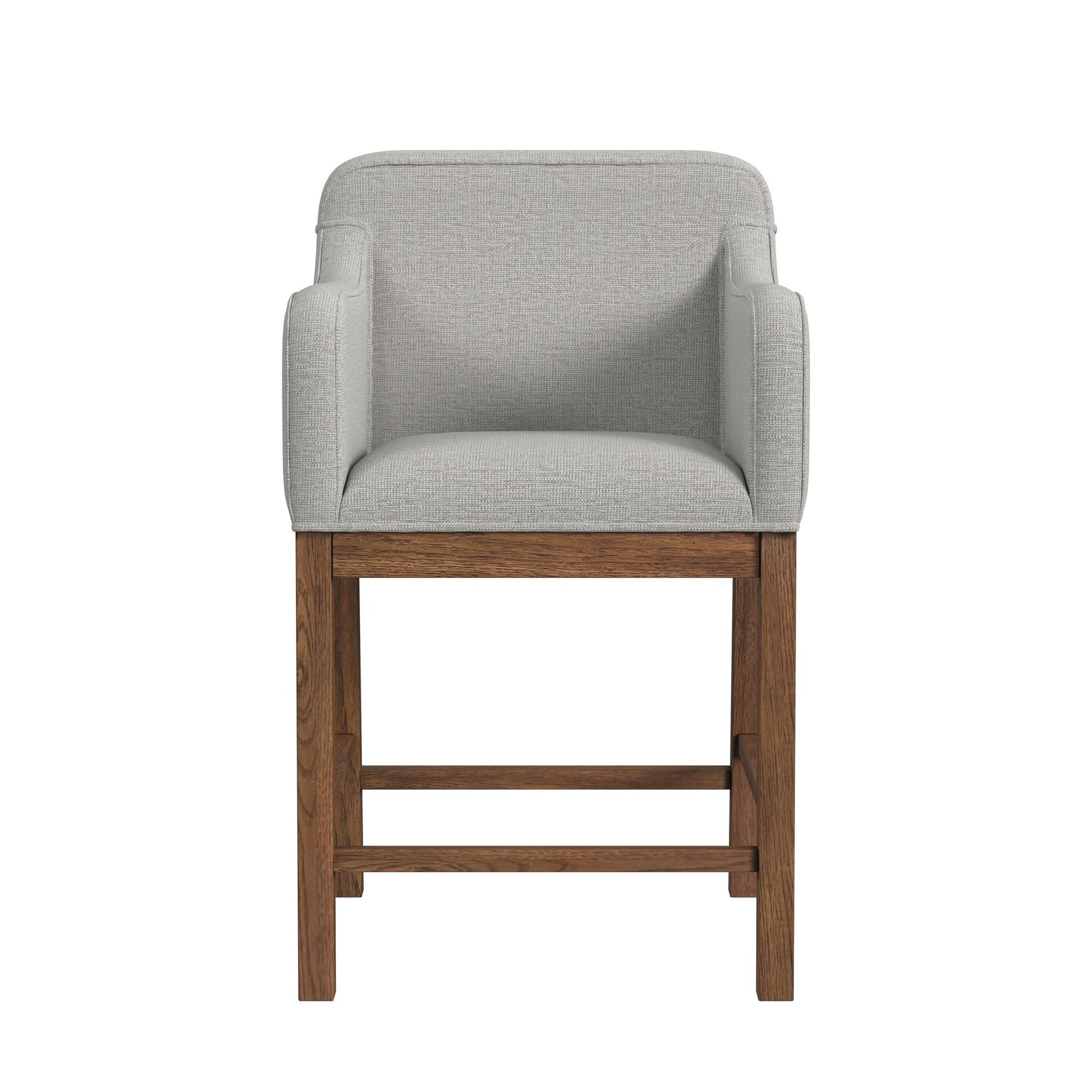 Glinda UPH Counter Chair with Light Grey Fabric in Brown (2 Per Carton) - Tampa Furniture Outlet