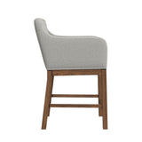 Glinda UPH Counter Chair with Light Grey Fabric in Brown (2 Per Carton) - Tampa Furniture Outlet
