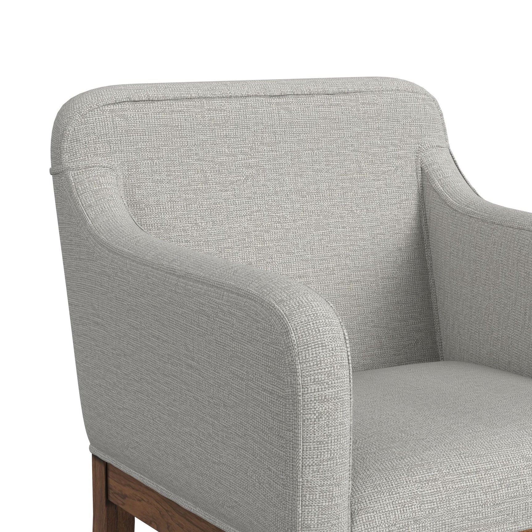 Glinda UPH Counter Chair with Light Grey Fabric in Brown (2 Per Carton)