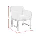 Glinda UPH Dining Chair with Light Grey Fabric in Brown (2 Per Carton) - Tampa Furniture Outlet
